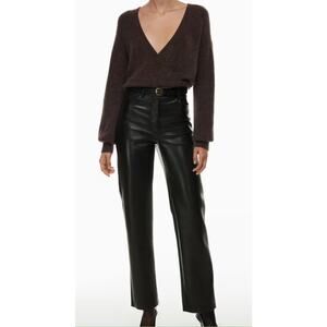 Wilfred the melin pant High-waisted Vegan Leather pants Straight Size 12